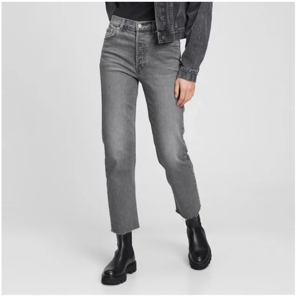 GAP Cheeky Straight Grey Jean Denim Size 26